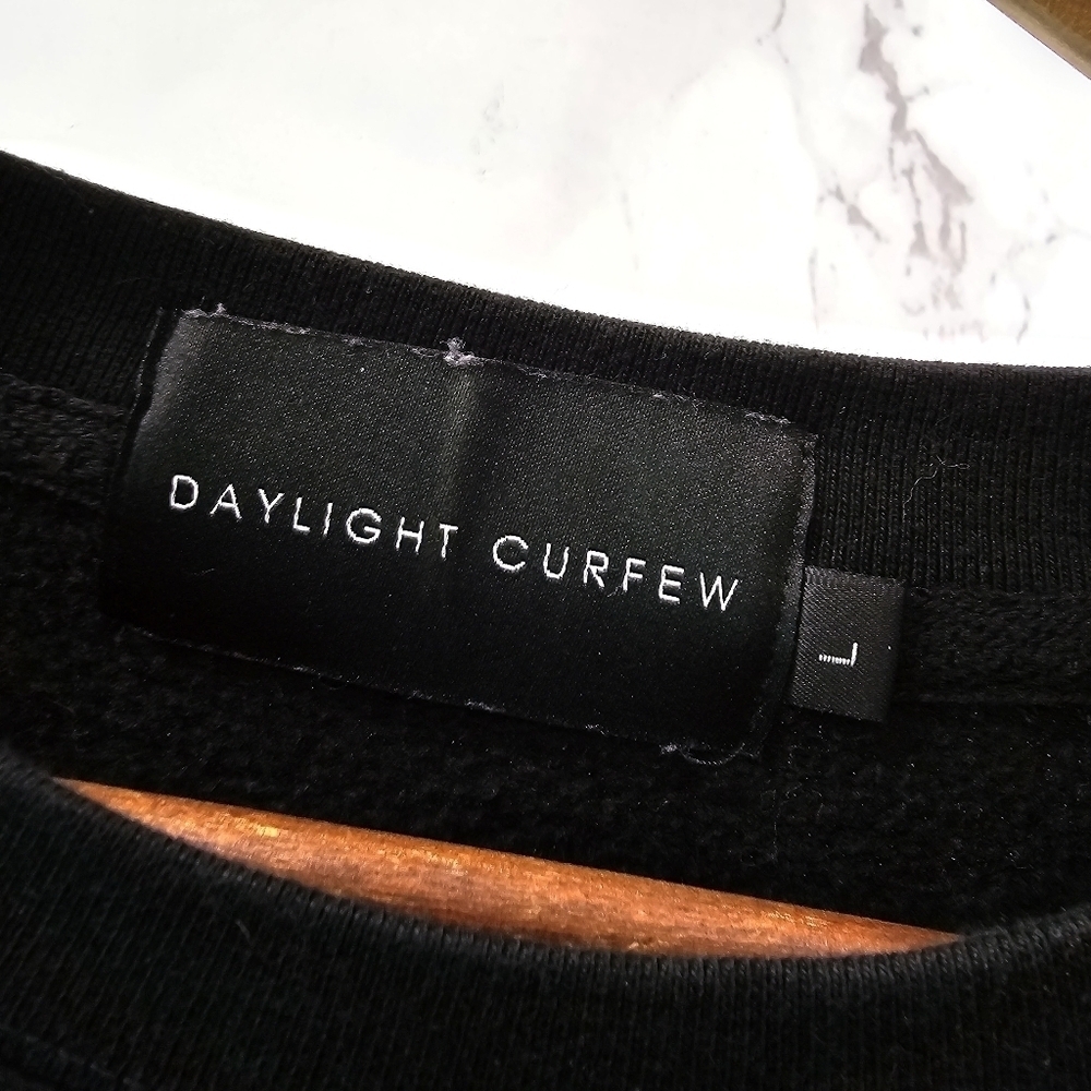 Daylight Curfew Rick & Morty Sweatshirt Mens Large Black Crew Adult Swim - Picture 3 of 12
